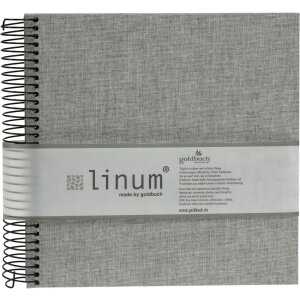 Goldbuch Album à spirales Linum gris 22x20 cm 40...