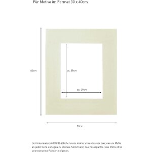 Nielsen passe-partout prêt à lemploi 50x60 cm pour 30x40 cm aubépine