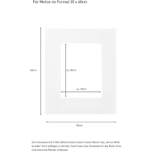 Passe-partout prêt à lemploi 50x60 cm pour 30x40 cm porcelaine