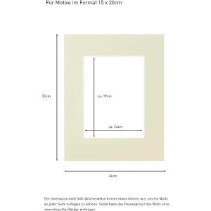 Nielsen passe-partout prêt à lemploi 24x30 cm pour 15x20 cm épine blanche