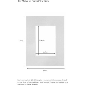 Passe-partout prêt à lemploi 18x24 cm pour 10x15 cm gris cireux