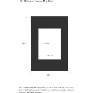 Passe-partout prêt à lemploi 20x30 cm pour 13x18 cm noir