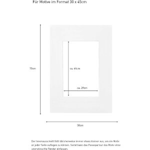 Nielsen Passe-partout prêt à lemploi 50x70 cm pour 30x45 cm porcelaine