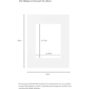 Passe-partout prêt à lemploi 24x30 cm pour 15x20 cm porcelaine