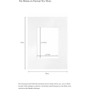 Passe-partout prêt à lemploi 18x24 cm pour 10x15 cm porcelaine