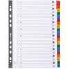 Intercalaires imprimés carton blanc 160g onglets renforcés couleur 20 pièces A4 blanc