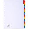 Intercalaires imprimés carton blanc 160g onglets renforcés couleur 20 pièces A4 blanc