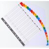 Intercalaires imprimés carton blanc 160g onglets renforcés couleur 20 pièces A4 blanc