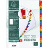 Intercalaires imprimés carton blanc 160g onglets renforcés couleur 20 pièces A4 blanc