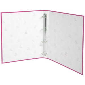 Classeur à anneaux PP A4 4 anneaux 30mm rose
