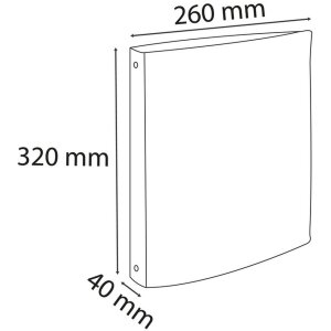 Classeur à anneaux PP A4 4 anneaux 30mm rose