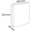 Classeur à anneaux PP A4 4 anneaux 30mm rose