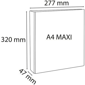 Classeur à anneaux en PP solide 2,3mm avec 4 anneaux 30mm en forme de D 49mm dos, 3 pochettes extérieures et 2 pochettes intérieures, Krea Cover, DIN A4 extra large noir