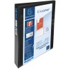 Classeur à anneaux en PP solide 2,3mm avec 4 anneaux 30mm en forme de D 49mm dos, 3 pochettes extérieures et 2 pochettes intérieures, Krea Cover, DIN A4 extra large noir