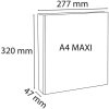 Classeur à anneaux en PP solide 2,3mm avec 4 anneaux 30mm en forme de D 49mm dos, 3 pochettes extérieures et 2 pochettes intérieures, Krea Cover, DIN A4 extra large noir