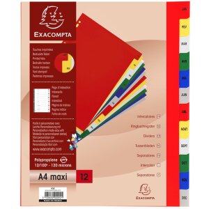 Répertoire DIN A4 avec 12 onglets