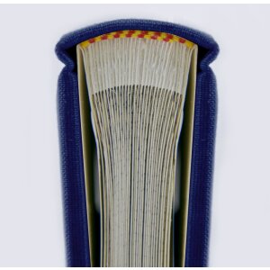 Album photo en lin Velina 31x31 cm bleu