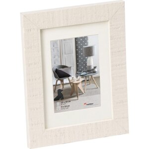 Cadre en bois blanc polaire HOME 10x15 cm