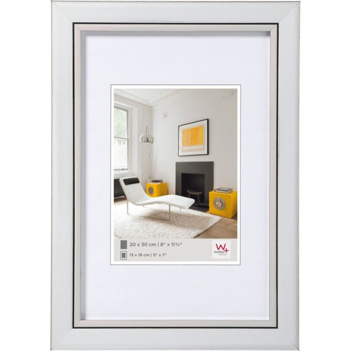 Cadre Metro polystyrène 50x70 cm argenté