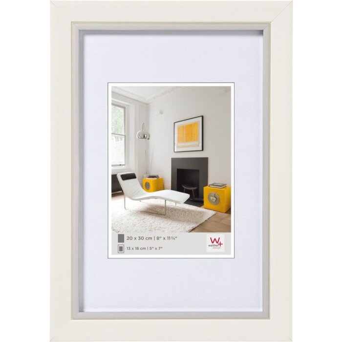 Cadre Metro polystyrène 50x70 cm blanc