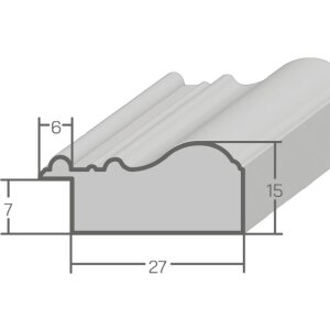 Cadre en bois antique 29,7 x 42 (A3) cm or verre musée