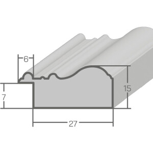 Cadre en bois antique 50 x 60 cm métal verre acrylique
