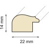 Ceanothe cadre en bois Circee 20x30 cm or