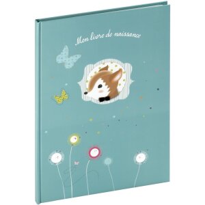 Foxy Journal de bébé bleu texte...