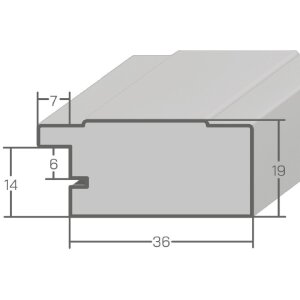 Cadre de miroir Landhaus 630 -30 x 45 cm noyer