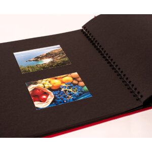 HNFD Maxi-album photo Lona rouge 34,5x33 cm 100 pages noires