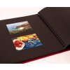 HNFD Maxi-album photo Lona rouge 34,5x33 cm 100 pages noires