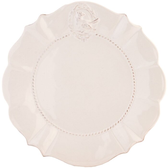 6CE0271 Clayre Eef QUEEN OF BIRDS Assiette - naturelle