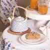6CETE0022 Théière blanche-bleue de Clayre Eef