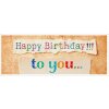 Artebene Carte danniversaire typographie 21x8 cm