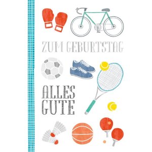 Artebene carte anniversaire sport