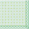 Artebene Serviettes motif cercle menthe 33x33 cm