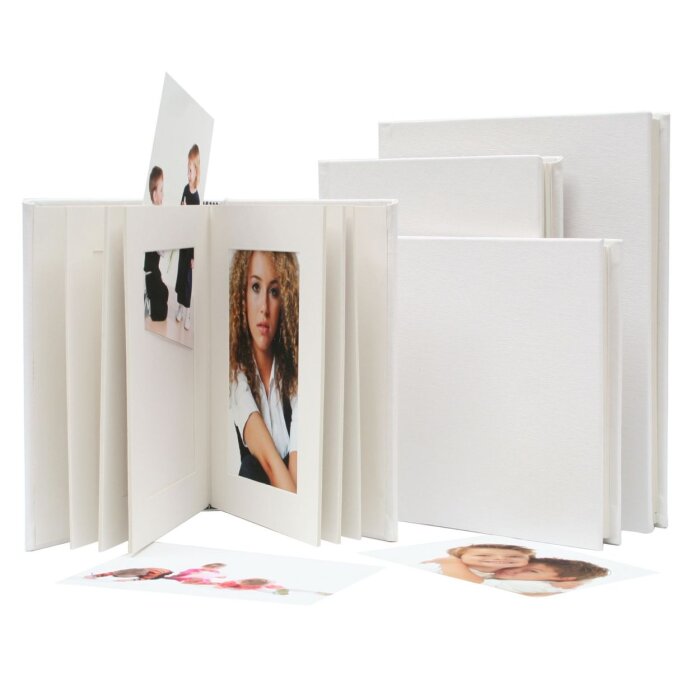 DeknudtAlbum passe-partout cuir blanc 10 photos 13x18 cm