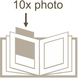 Album passe-partout cuir noir 10 photos 15x20 cm