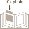 Album passe-partout cuir noir 10 photos 15x20 cm