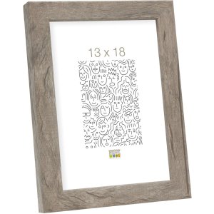 Cadre en bois S45R baguette de bloc 50x70 cm gris-beige