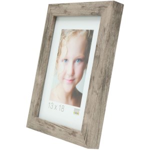 Cadre en bois S45R baguette de bloc 50x70 cm gris-beige