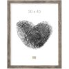 Cadre en bois S45R baguette de bloc 50x70 cm gris-beige