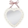 Miroir en forme de cœur blanc 12x13 cm