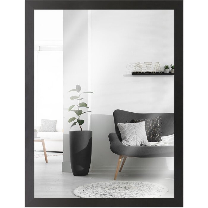Cadre en bois Classic 18x24 cm verre miroir noir