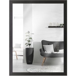 Cadre en bois Classic 18x24 cm verre miroir noir