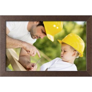 Cadre en bois Classic 20x28 cm verre miroir noyer