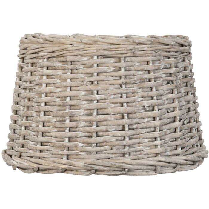 Clayre & Eef Abat-jour 6LAK0260 Plafonnier Ø 30x19 cm E27 Beige Rotin Rond