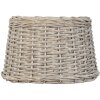 Clayre & Eef Abat-jour 6LAK0260 Plafonnier Ø 30x19 cm E27 Beige Rotin Rond