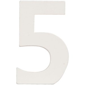 Chiffre 5 en MDF naturel 8x5 cm