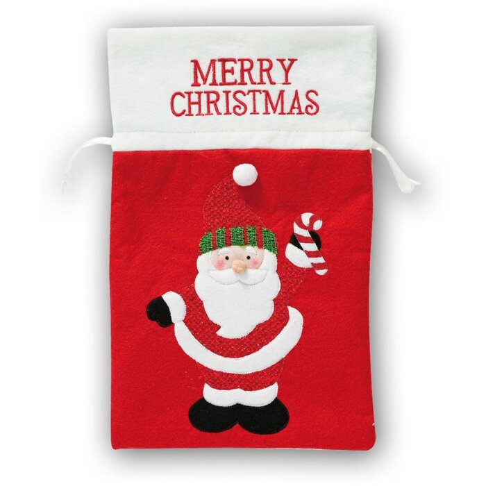 Sac cadeau Noël 25x28 cm Père Noël